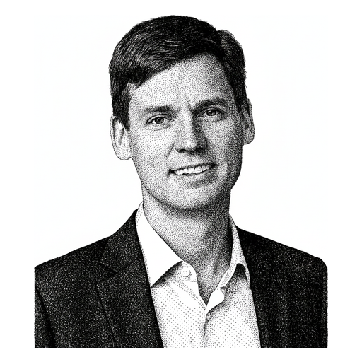 Woodcut portrait of David Eby