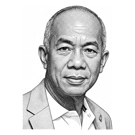 Woodcut portrait of Horace Chang