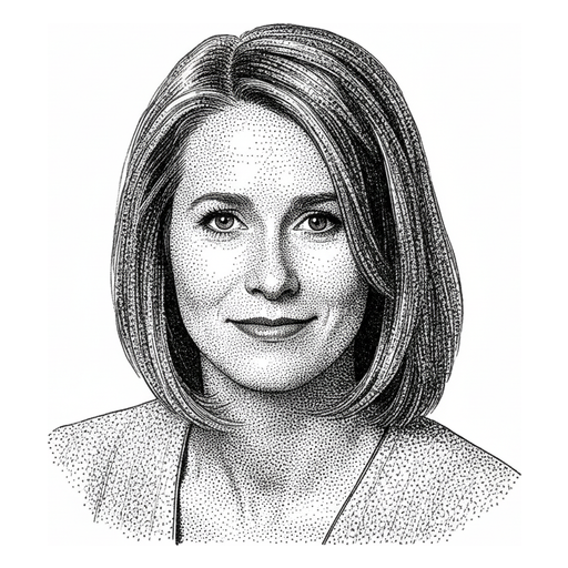 Woodcut portrait of Kaja Kallas