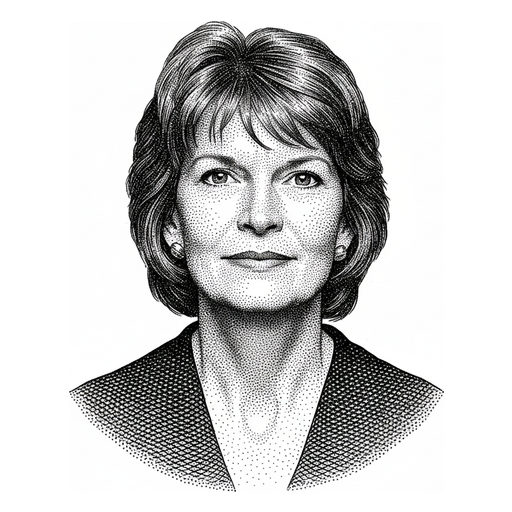 Woodcut portrait of Lisa Murkowski