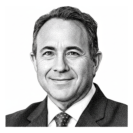 Woodcut portrait of Michael Aiello