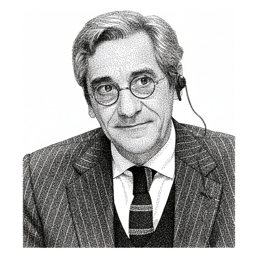 Woodcut portrait of Serge Papin
