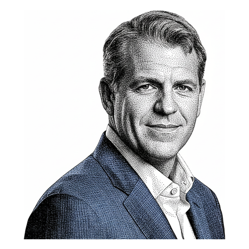 Woodcut portrait of Todd Boehly