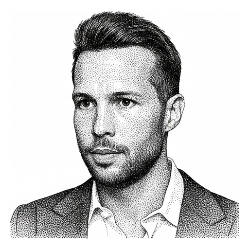 Woodcut portrait of Tristan Tate