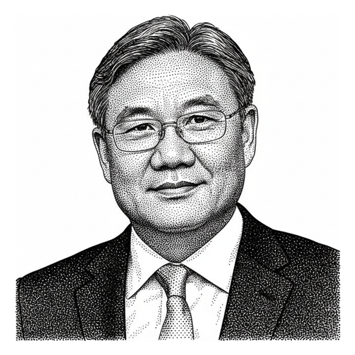 Woodcut portrait of Wang Wentao